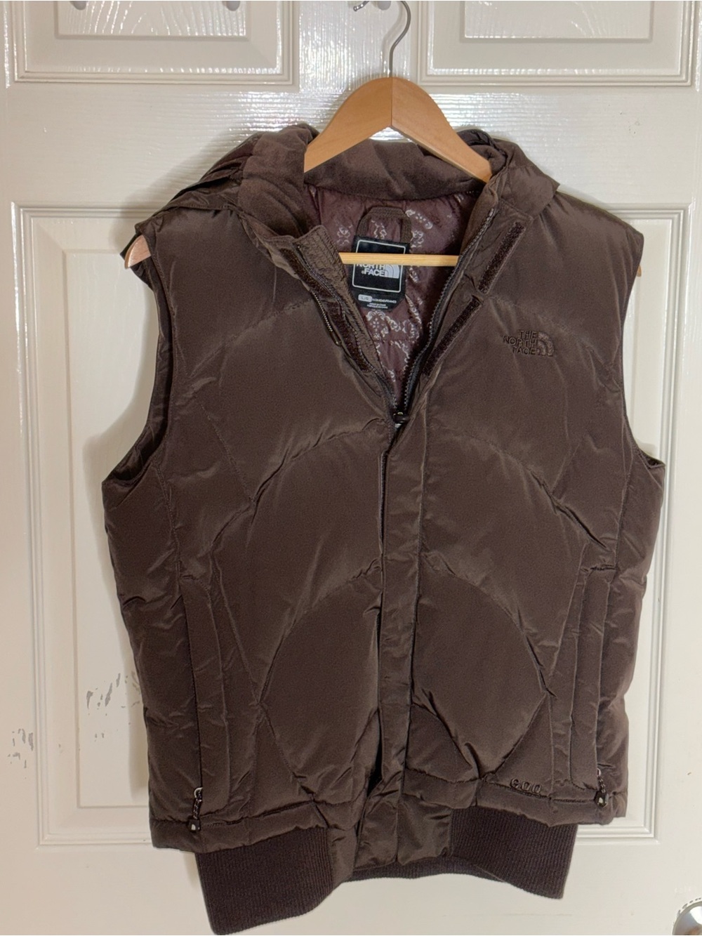 The North Face 600 Vintage Brown Quilted Down Puffer Vest Women's LG Insulated - Picture 12 of 13